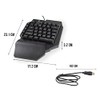 ELE GATE Teclado De Una Mano Gamer Luz RGB USB