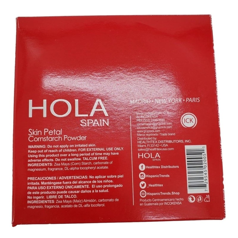 Hola Spain Skin Petal Body Talc Dusting Powder & Puff
