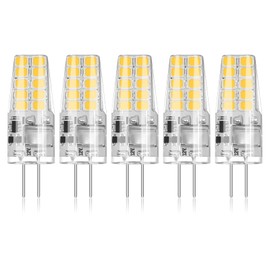 BUBO 5 Pack G4 LED Bulb 2W Equivalent 30W 3000K Warm White 250 Lumens 360°Beam Angle, T3 Halogen Bulb Replacement Landscape Bulbs, AC/DC 12V Led Lights G4 Bi-Pin Base for Outdoor Landscape Lighting