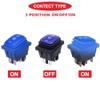 MKBKLLJY MKBKLLJY 4Pcs Blue LED Light Illuminated Polarity Reverse Switch