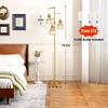 Ziisee Dimmable Gold Floor Lamps for Living Room, 70" Farmhouse