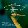 HUKKUN Dragonfly Bracelet For Women S925 Sterling Silver Dragonfly Jewelry