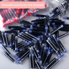 Cartuchos de tinta de pluma estilográfica de 50 piezas Cartucho de recarga de tinta de color negro con diámetro de agujero de 3,4 mm para oficina, escuela, estudiante, escritura, material de papelería
