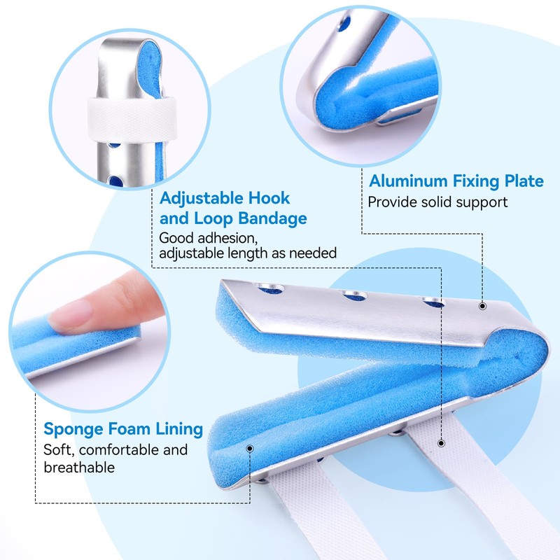 Aluminum Finger Splint, Finger Support Brace Joint Stabilizer for Thumb,