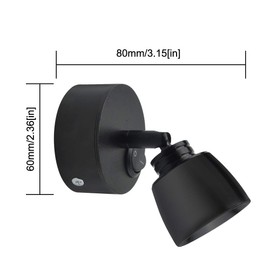 Luxvista 12V RV Lights Interior Reading Lamp, LED Bedside Lamp 3W RV Wall Sconce Light Fixtures Rotatable RV Spotlight for Boat Camper Motorhome Van Marine Trailer Truck -Warm White 3000K