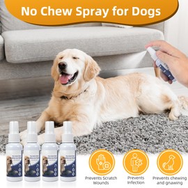 No Chew Spray for Puppies,Dog Training and Behavior Aids,Pet Deterrent Spray for Dogs,Bitter Spray for Dogs and Cats (4 PCS)