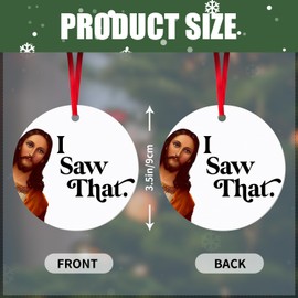 Funny Christmas Ornament Jesus Gifts for Women Men, 2D Acrylic Christmas Tree Ornaments, Christmas Decorations, Unique Funny Gifts for Adults, Friends - Home Decor (A)