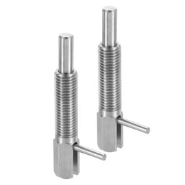 sourcing map 2Pcs Retractable Indexing Plunger Pin, M16 l Spring Plunger Stainless Steel Spring Loaded Latch Telescopic Locking Pin for Machinery Shipbuilding