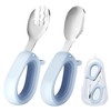 tecopeco Baby Spoon, Fork, Baby Cutlery, For Practicing Eating Yourself,
