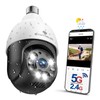 SYMYNELEC 5GHz/2.4GHz Light Bulb Security Camera Outdoor Waterproof 2.5K, Dual-Band