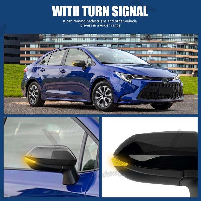 Dexepe Passenger Side Mirror Assembly Compatible with Toyota Corolla 2020-2025