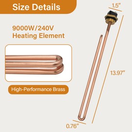 HE 90240 Heating Element Tankless Water Heater Element Replacement Parts for Ecosmart ECO 18 ECO 24 ECO 27 ECO 36, 9KW 240V Heating Element for Rheem RTEX-18 RTEX-24 RTEX-27