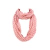 Premium Polka Dot Infinity Loop Fashion Scarf, Small Dot Pink