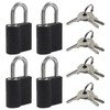 Cionyce 4 Pcs Mini Padlocks with Keys, Luggage Locks for
