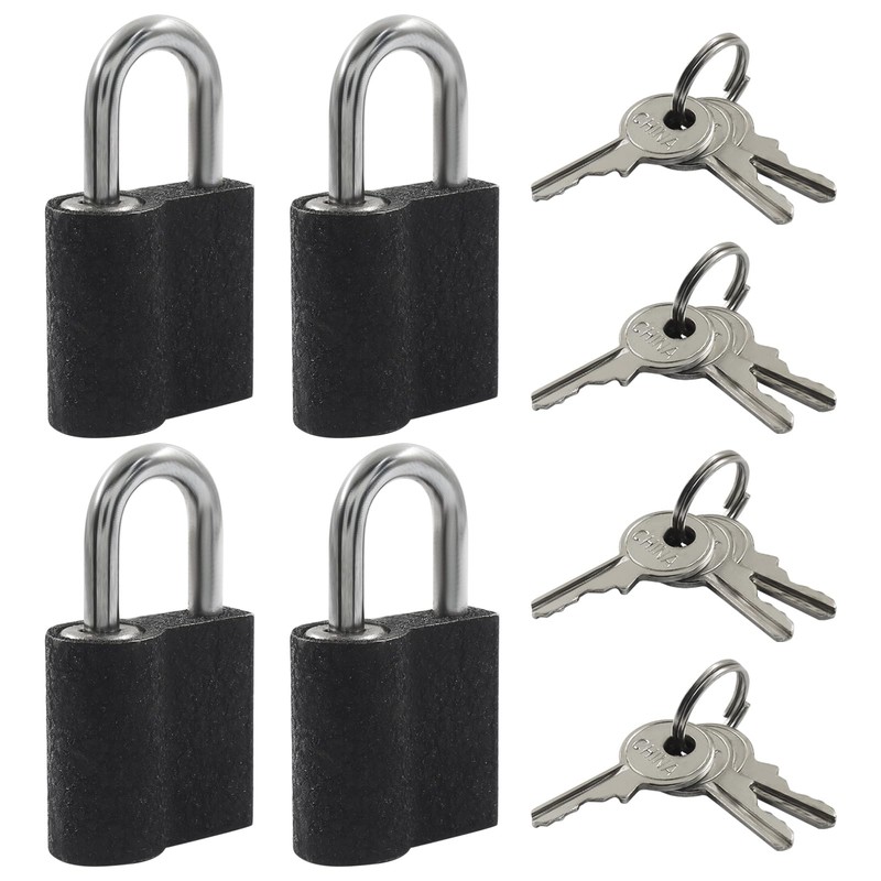 Cionyce 4 Pcs Mini Padlocks with Keys, Luggage Locks for