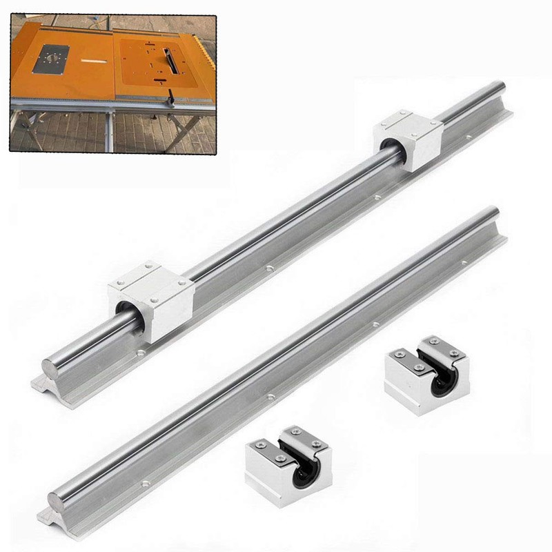 Linear Rail 2PCS Shaft SBR25-600mm Linear Rail Fully Supported Rod