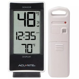 AcuRite 실내외 온도가 있는 AcuRite 02059M 디지털 온도계 흰색 [Multi-Sensor Thermometer] AcuRite 02059M Digital Thermometer with Indoor and Outdoor Temperature White [Multi-Sensor Thermometer]