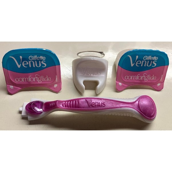 Gillette Venus ComfortGlide Razor Cartridges (2) with Handle & Shower
