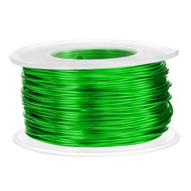 sourcing map 18 Gauge Aluminum Craft Wire 1.0mm 98.5ft Flexible Bendable Anodized Metal Jewelry Sculpting Wire for Jewelry Making Modelling Craft DIY, Green