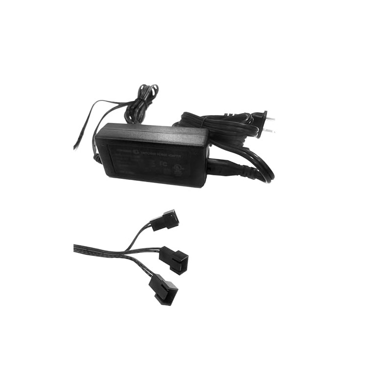 Coolerguys 3A 100-240v AC to 12v DC Three (3) Fan