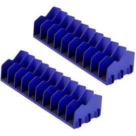 Xanadued Plier Organizer Rack, 10-Slot Pliers Cutters Holder with Non-Slip Rubber Base, Toolbox Drawer Organizer for Tool Box Drawe (2, Blue)