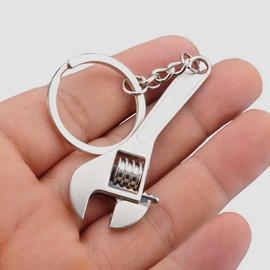 Tiny Adjustable Wrench, Mini Size Adjustable Spanner, Silver Nut Wrench Tool