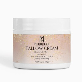 Michelle Hartman Tallow Moisturizer Cream Peaceful Night, 2 oz
