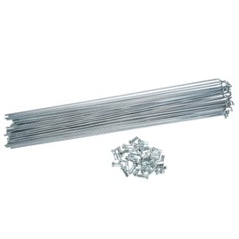 VekAuto 36 Pcs 14G J Bend Bicycle Spokes, 290mm Universal Steel Silver Tone