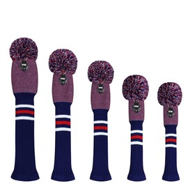 Scott Edward Golf Club Head Covers Set of 5 Golf Club Headgear with Rotating Club Number Tags