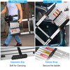 DEZEX 10.5 FT Stainless Steel Telescoping Ladders - One-Button Retraction