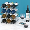 Plastic Water Bottle Organizer and Wine Rack Storage Holder,4 Tier