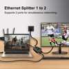 Gigabit Ethernet Splitter 1 to 2, 1000Mbps Ethernet Splitter High