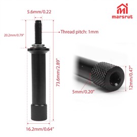 2PCS Motorcycle Seat Bolts for TRIUMPH Bonneville SE 09-13 for TRIUMPH Bonneville T100 01-15 for TRIUMPH Scrambler 865 06-15 for TRIUMPH Thruxton 865 04-15, Quick Release Long Extended Free Screw Tool