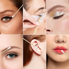 Cotton Buds 6 Inch Long Extra Long Handle Cotton Buds Ear Plugs for Cleaning Makeup Polishing Jewelry Arts and Crafts 400 Pack