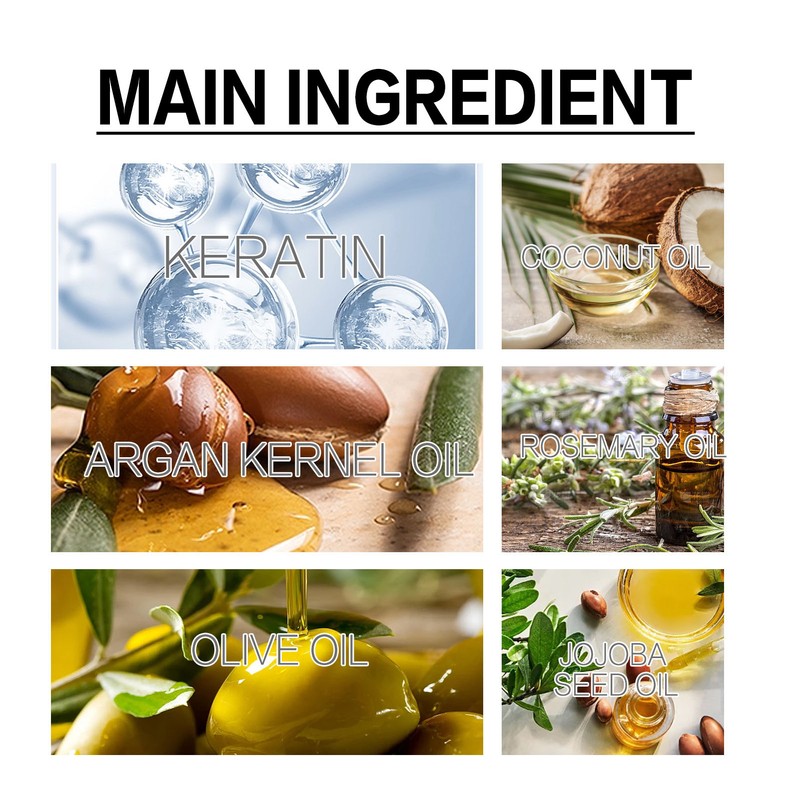 3Pcs Hair Mask Ceratin Repair for Damaged Dry Care Moisturize