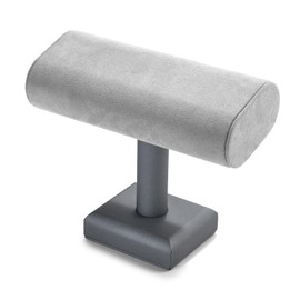 Oirlv Microfibre PU Leather T Stand Jewellery Stand for Jewellery, Watches, Headbands, Bracelet (Light Grey)