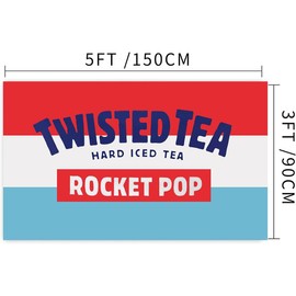 Rocket Pop Twisted Tea 3x5Ft FlagsTapestry for Man Cave Wall indoorOutdoor Room Decor Bedroom CollegeDorm Bannerwith 4 Brass Grommets
