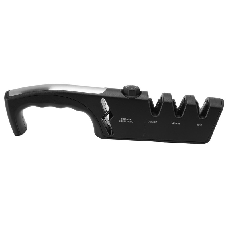 Knife Sharpener Diamond Black Ergonomic Multifunctional Adjustable 3 Stages Kitchen