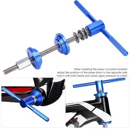 Headset Press Tool, Aluminum Alloy Bike Headset Press in Tool Road Bike Headset Cup and Bottom Bracket Press Installation Tool