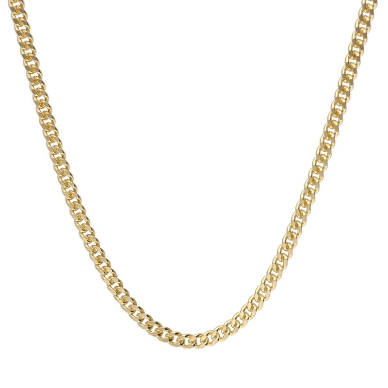 trendor Sturdy Curb Chain for Pendant 925 Silver Gold-Plated 1.4