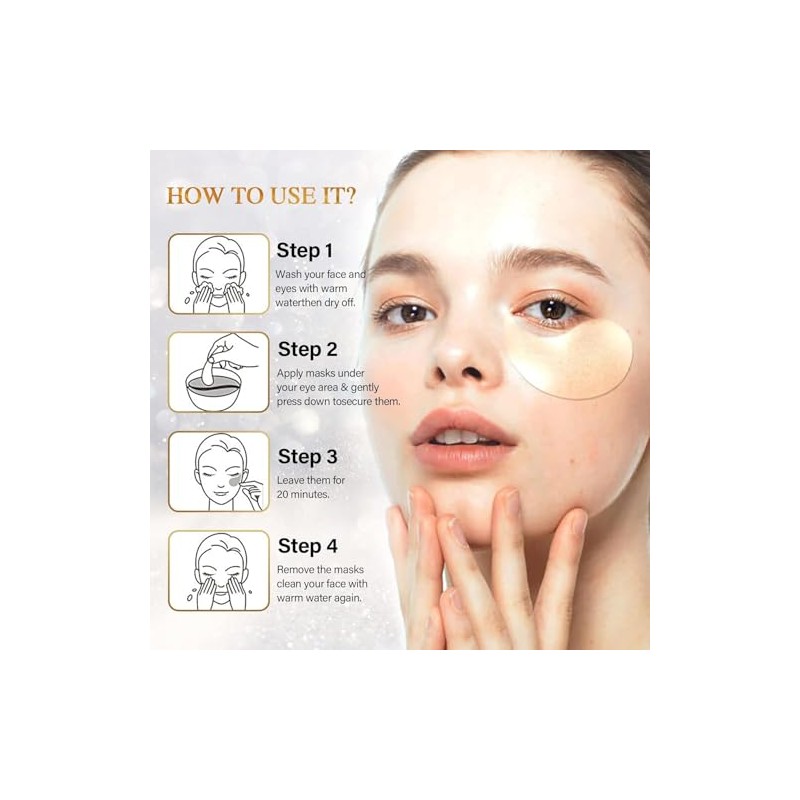 30 Pares de Retinol Colágeno Ojos Máscara de Geles de