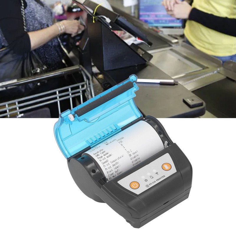80mm Bluetooth Receipt Printer Portable Label Printer Wireless Thermal Printing