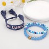 Bolinailo Good Luck Bracelet Luckly Braided Rope Bracelet Horseshoe Pendant
