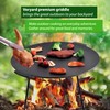 Veryard 18" Cast Iron Griddle, Round Iron Pan, Portable Campfire