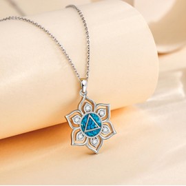 Aa Sobriety Necklace 925 Sterling Silver Lotus Necklace with the Name Alcoholics Anonymous Na Sobriety Recovery Jewellery for Women and Men, Sterling Silver