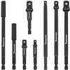 Fourrobber 8-Piece Hex to 1/4 Inch 3/8 Inch 1/2 Inch