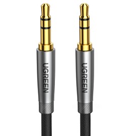 UGREEN Audio Cable, 3.5mm Male to Male Aux Cable, Stereo Mini Plug, 3 Poles / TRS Audio Cable, Heavy Duty 24K Gold Plated Plug for Headphones, Speakers, Cars, PCs, MP3s, Smartphones, and More