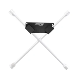 Extreme Max 5001.6775 Aluminum 4-Way Lug Nut Wrench Holder for Enclosed Trailers and Garage Storage - Black