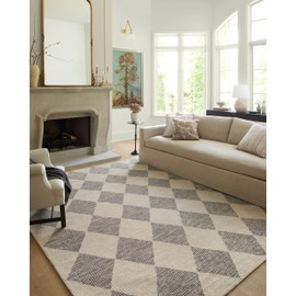 Loloi Chris Loves Julia Francis Collection FRA-01 Beige/Charcoal 5'-0" x 7'-6" Area Rug