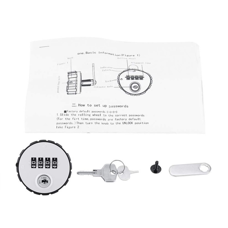 DEWIN Combination Code Lock, Kitchen Cabinet Locks Digital Zinc Alloy